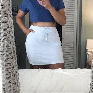 Tommy Hilfiger Powder Blue Terrycloth Skirt